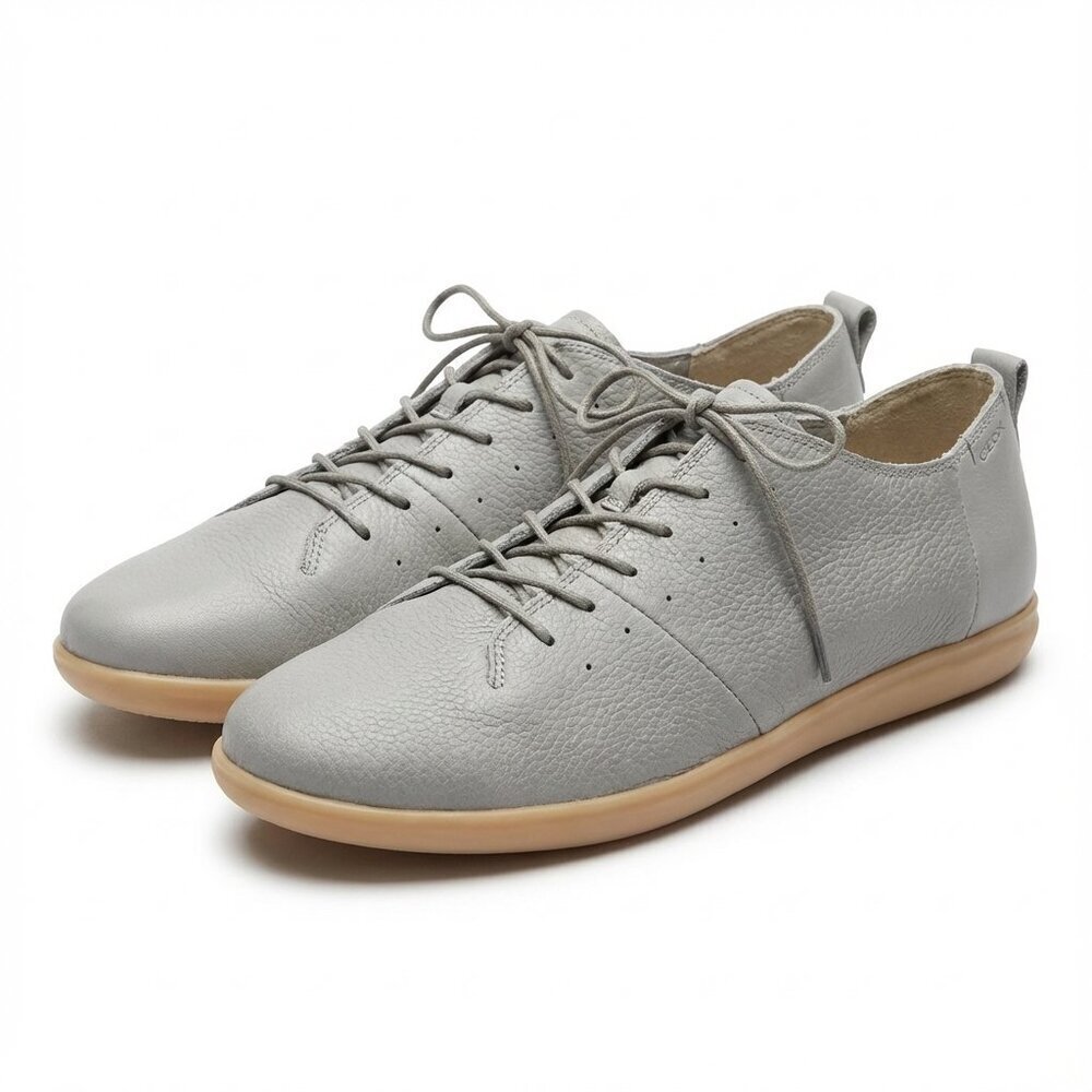 Geox Respira Leather Sneakers Gray Comfort Minimalist Casual Shoes